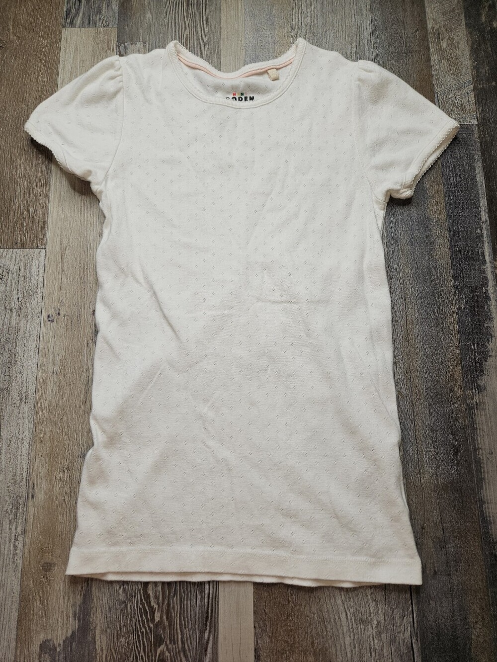 Mini Boden Girls White Tshirt Size 11-12Y